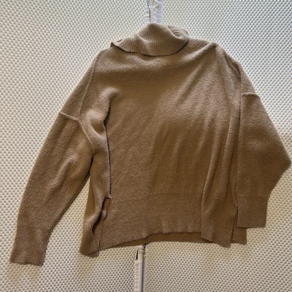 Aerie Camel Brown Chenille Knit Turtleneck Oversized Sweater XL Winter Fall - Picture 8 of 8